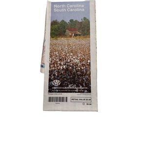 AAA North South Carolina Vintage 1994 Travel Road Map Guide